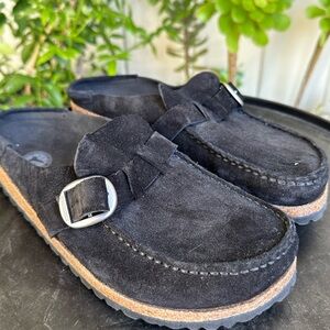 Birkenstock Black suede Buckley